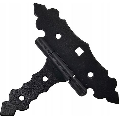 Charnière Décorative Triangle Domax ZOB75, 130 x 75 x 30 mm, Noir, Pour Portail Et Volet (1/5)