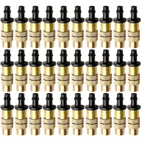 50pcs Irrigation System Copper Nozzle Adjustable Spray Nozzle Garden Greenhouse Watering Nozzle (1/3)