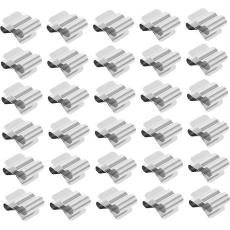 Set da 30 pezzi di clip metalliche per cavi solari, clip a molla in acciaio inossidabile per il fissaggio e la gestione dei cavi sui telai dei pannelli fotovoltaici, installazione rapida e