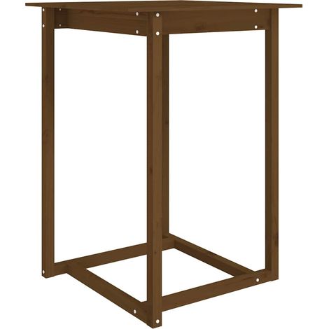 Maison Exclusive - Mesa alta de bar madera maciza de pino marrón (1/5)
