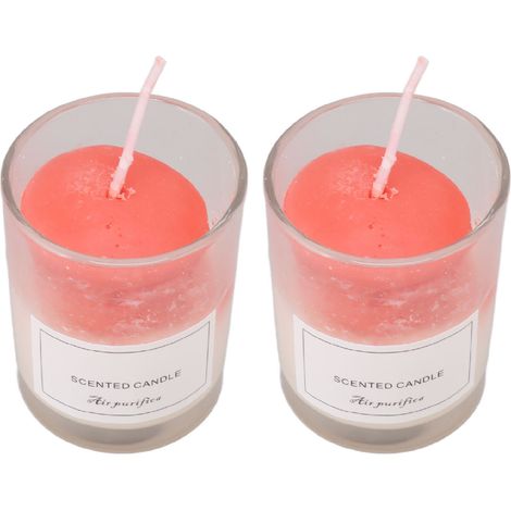 Lot de 2 bougies parfumées à la cire de soja, idéales pour l'aromathérapie, la relaxation et la réduction du stress. Type C, parfum macaron. Cadeau d'anniversaire. (1/5)