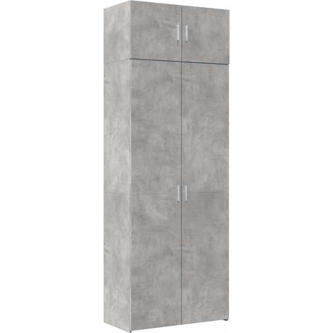 Maison Exclusive - Armadietto Grigio Cemento 80x42,5x225 cm in Truciolato (1/5)