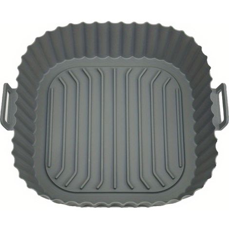 Lot de 5 Tapis en Silicone pour Friteuse à Air, Résistant à la Chaleur, Tapis Cuisson Four et Gril, Gris Alimentaire (1/5)