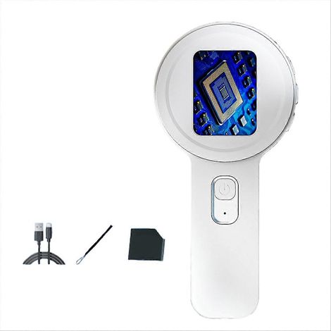 Microscope numérique portable haute définition USB-C, loupe pour bijoux, identification et entretien, blanc (1/5)