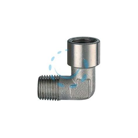 RACCORDO "L" FILETTATO MASCHIO FEMMINA - attacco maschio conico 1/4"F art.34/C