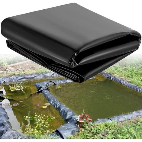Bâche de Bassin, Grand Bassin à Poissons, piscines, Membrane renforcée pour l'aménagement paysager 2.1 m x 3 m (1/4)