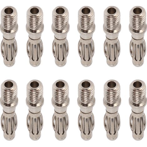 Lot de 100 fiches bananes mâles 4mm en cuivre M5, connecteur de test électronique, prise banane 21.180 (1/5)