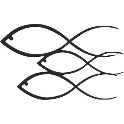 Décoration Murale en Métal poissons,Tenture Murale Décor Silhouette Art pour Maison Chambre Salon Bureau (1/3)