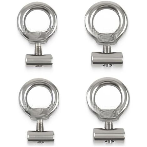 Lot de 4 butoirs d'auvent en acier inoxydable, accessoires camping car, Kit de blocage pour store de camping - Accessoires pour rail de passepoil pour caravane, camping-car, bateau Marque : KOL (1/4)