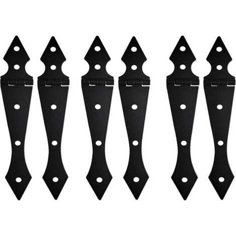 Hochleistungs-Scharniere für Zäune – geeignet für diverse Türen, Schränke, Kisten usw. – 6er-Pack, schwarz, 5 x 3,7 cm (1/5)