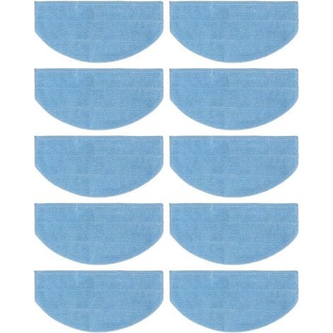 Lot do 10 Ensemble de remplacement en microfibre ultra-fine – Compatible avec Tikom G8000 / G8000 Pro, Honiture G20 / G20 Pro et Laresar Evol 3 – Pour aspirateur robot, propreté optimale