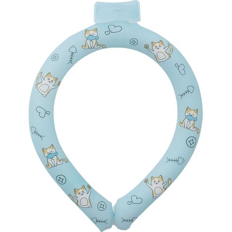 Collier Rafraîchissant Réutilisable Tube de Refroidissement pour Cou, Idéal Travailleurs en Plein Air et Sports par Temps Chaud Bleu (1/5)