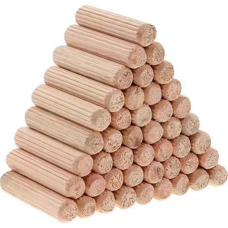 Holzdübel Riffeldübel Buche Möbel DIY Basteln 500 Stück 8x40mm (1/5)