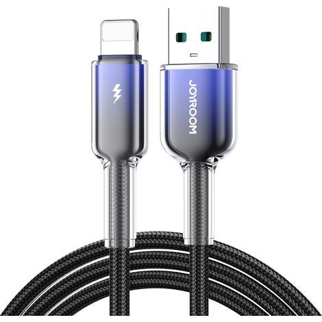 Cable USB-A Lightning Joyroom S-A42 de 3 A y 1,2 m, color negro (1/5)