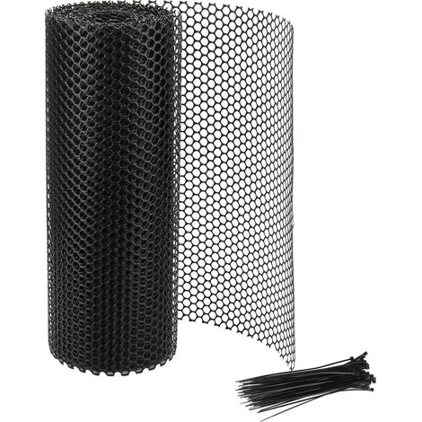 Hexagonal Wire Netting Roll Plastic Wire Netting Wire Netting Wire Netting with Zipper Ties for Home Gardening 40cm x 10m Black (1/5)