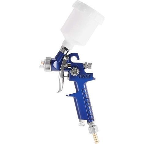 Pistolet pulvérisateur pour peinture HVLP 0.5 mm Pistolet pulvérisateur 120 ml Pistolet à peinture avec réservoir Airbrush Kit aérographe (1/4)