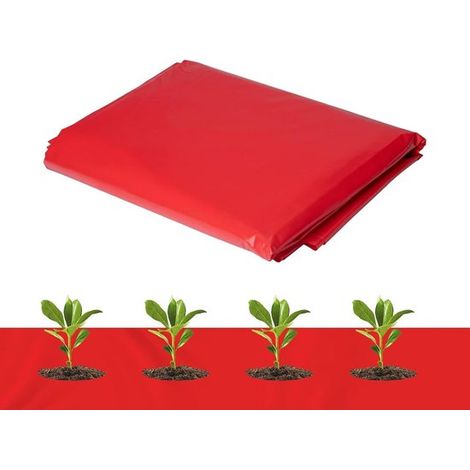 Película de acolchado roja - Película agrícola hortícola - Favorece el crecimiento de las plantas - Mejora la fotosíntesis - 120 x 750 cm - Roja (1/5)