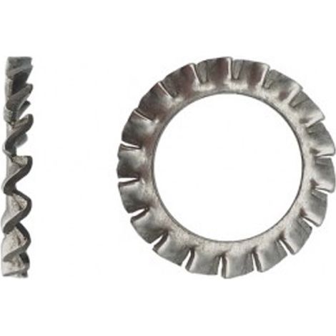 Rondelle éventail à dentures extérieures (AZ) DIN 6798 A Inox A2 - 10 mm - BIVI (1/2)