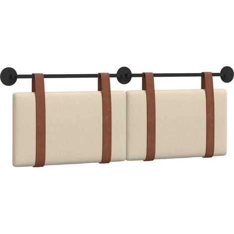 Maison Exclusive - Testata appesa Tinta unita Crema 130 x 55 x 5 cm PU Antico