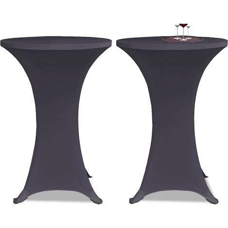 Maison Exclusive - Coperture Elastiche per Tavoli 4 pz 80 cm Antracite (1/5)