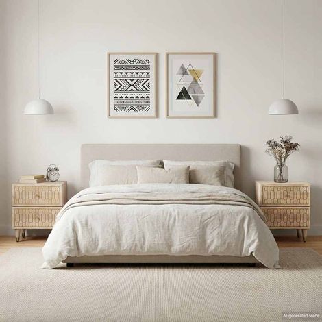 vidaXL Mesitas de noche 2 uds madera maciza de mango 40x33x46 cm (1/5)