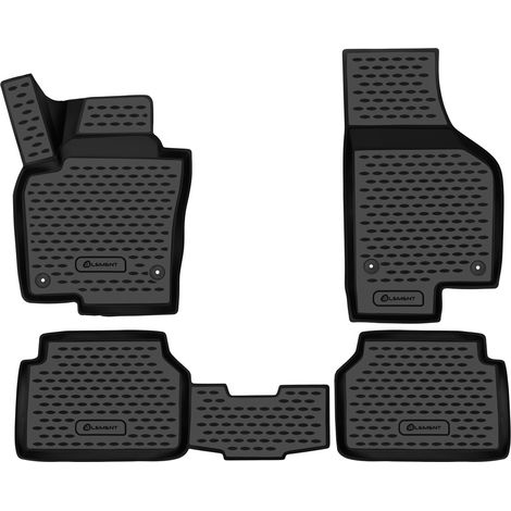 KIT TAPPETINI 3D COMPATIBILE CON VOLKSWAGEN Tiguan 10/2007-2016, 4 pcs.  TAPPETINO IN GOMMA TPE  BORDO ALTO 3D ANTISCIVOLO IMPERMEABILE