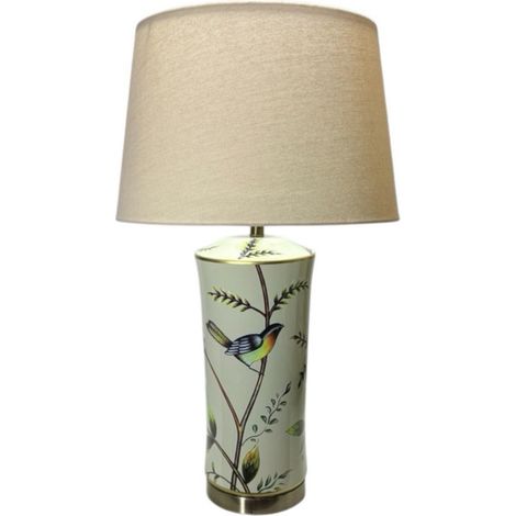 51cm Table Lamp and Shade - Ceramic - L19 x W19 x H51 cm