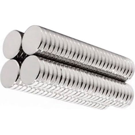50 aimants ronds, 10 mm x 2 mm, N35 (1/4)