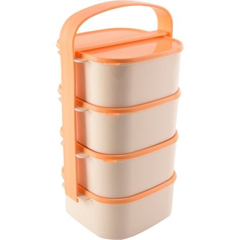 Fiambrera de plástico de 4 niveles 4x1,15 l (1/5)