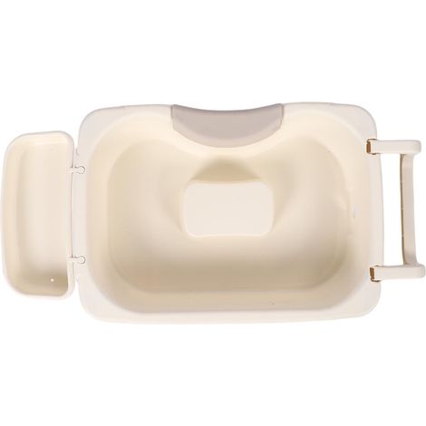 Bac à shampoing ergonomique réutilisable, à poser à plat, avec roulettes universelles pour usage domestique (marron) (1/5)