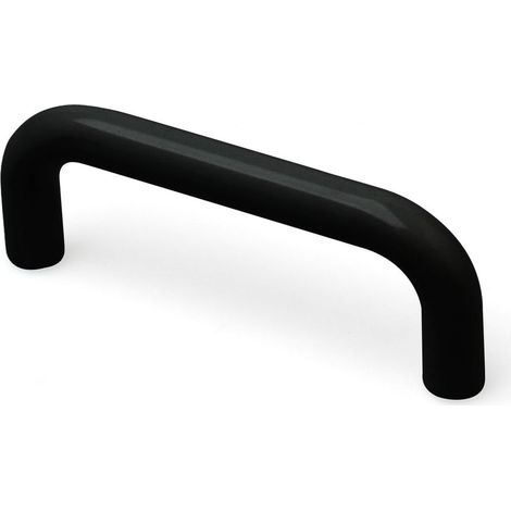 Asa de zamak con acabado negro, dimensiones:70x8x27mm y entrepuntos:64mm - (1/2)