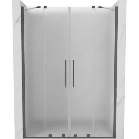 Mexen Velar Duo porte de douche coulissante 160 cm, givre, métal gun - 871-160-000-32-95 (1/5)