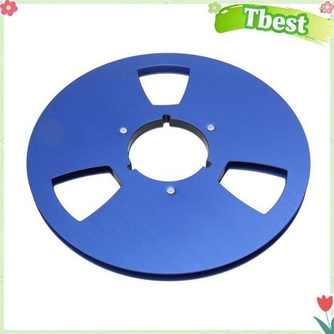 Tbest Bobine de réception vide de 1/4 de 10 Bobine de réception vide en alliage d'aluminium, 1/4, 10.5 son videoprojecteur Bleue (1/5)