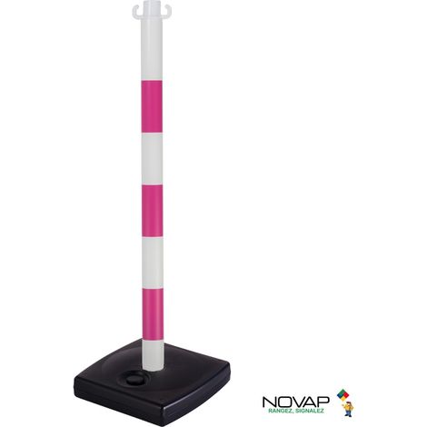 Poteau PVC Rose FME/Blanc sur socle à lester 4kg - 2002042