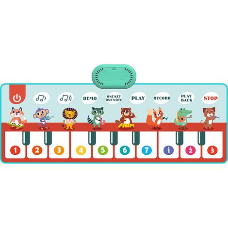 Tapis Musical Bébé Antidérapant Doux Piano Clavier Multifonctionnel Jouet Éducatif Tapis de Jeu Type A (1/5)