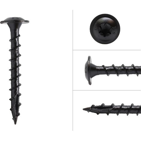 Tellerkopfschrauben Schwarz beschichtet 6.0 x 50 mm Torx -