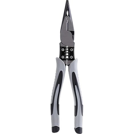 Pince à dénuder Pince multifonction de 7 pouces Ensemble de pince combinée de plants de striptant/sertisseuse/coupe-fil robuste Pince à fil des pinces diagonales Outils à main(Needle plier 7 inch) (1/5)