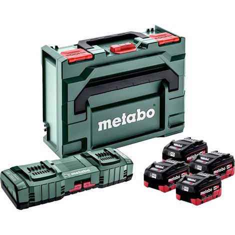 Metabo Basis-Set 4x LiHD Akkupack 18 V 10,0 Ah Li-Ion Akku CAS