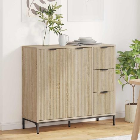 Aparador Roble Sonoma 89,5 x 33 x 82 cm Madera de ingeniería (1/4)