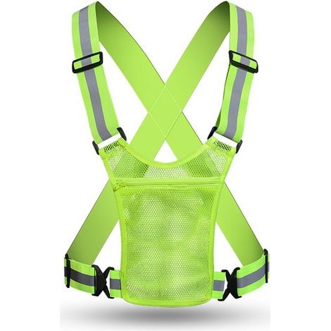 Set di gilet di sicurezza riflettenti, adatti come dispositivi di protezione individuale per ciclismo, jogging, corsa e camminata. (1/4)