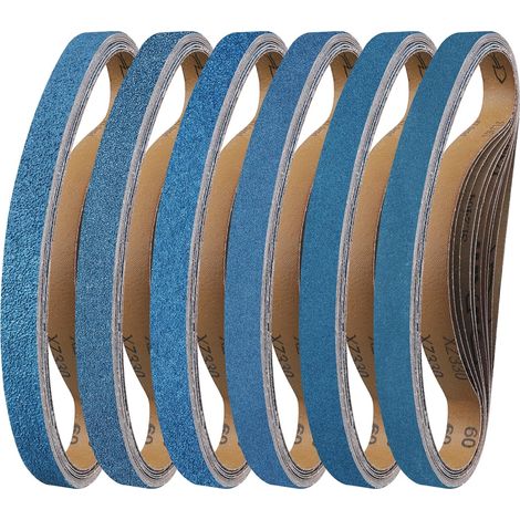 10PCS Bandes Abrasives 25 x 762 mm Grain 40/60/80/120/240/400 (1/5)