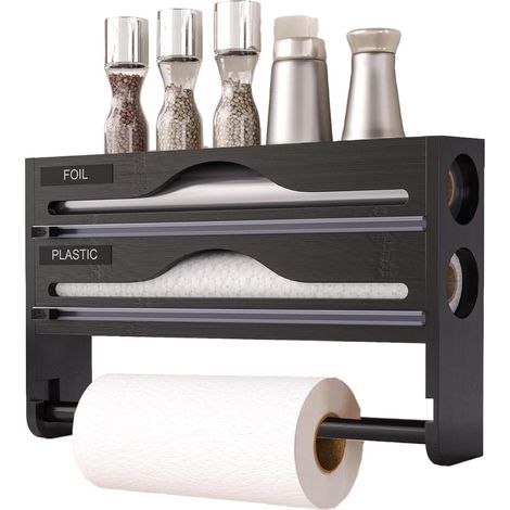 Dispenser de Papier Alimentaire - Organisateur de Rouleaux Aluminium avec (1/5)