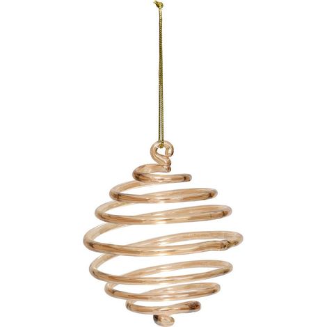 Palla a spirale in vetro d.8cm bronzo - Feeric lights & christmas
