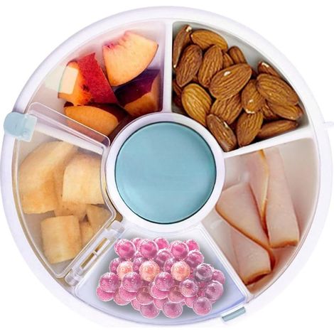 Lunchbox Rotativa - 5 Compartimentos - Hermetica - Polipropileno Alimentario - Para Niños - 1 Unidad (1/5)