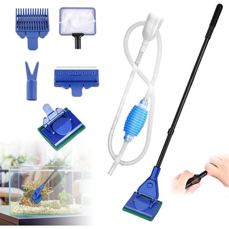 Kit de nettoyage 5 en 1 pour aquarium - Pour l'entretien des aquariums à la maison (1/5)