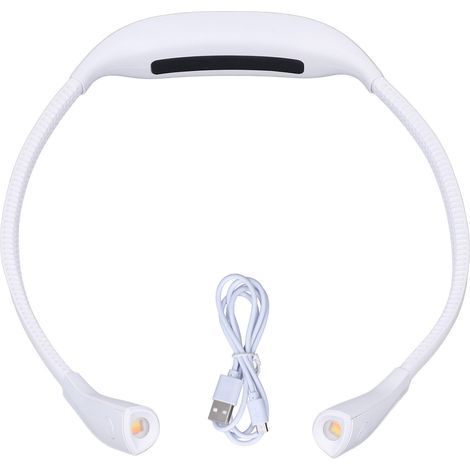 Portable USB Rechargeable Hanging LED Lamp for Book Cover, for Reading and Repairs, White (1/5)