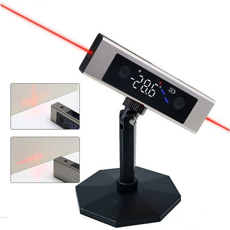 Digitaler Neigungsmesser mit Laser-Winkelmessung, bidirektionalen roten Lichtmarkierungen, dualer Winkelanzeige und zwei Achsen (1/5)