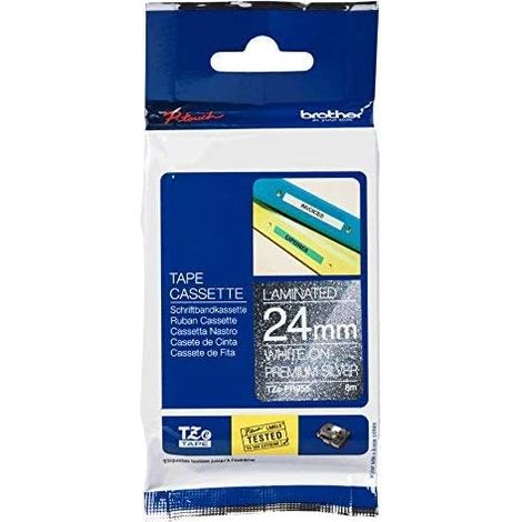 Brother TZe-PR955 cinta para impresora de etiquetas Blanco sobre plata (1/5)