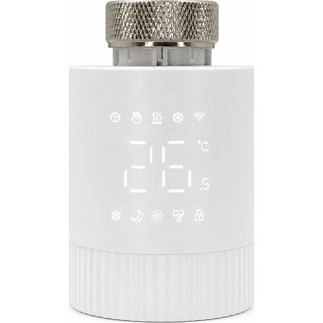 Thermostat intelligent de radiateur Zigbee ME168, alimenté par piles, contrôle via l’application Tuya (1/5)