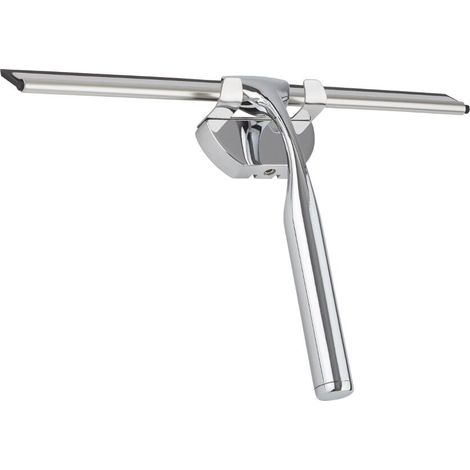 Milano Portland Stainless Steel Shower Squeegee with Wall Hook - Chrome